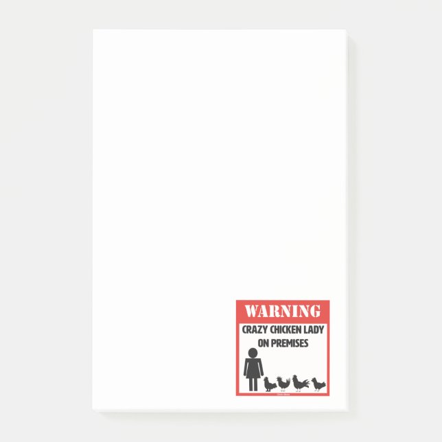 Galen feg dam som Posta-Det noterar Post-it Block (Framsida)