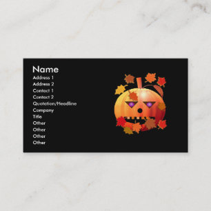 Galen Halloween pumpa Visitkort