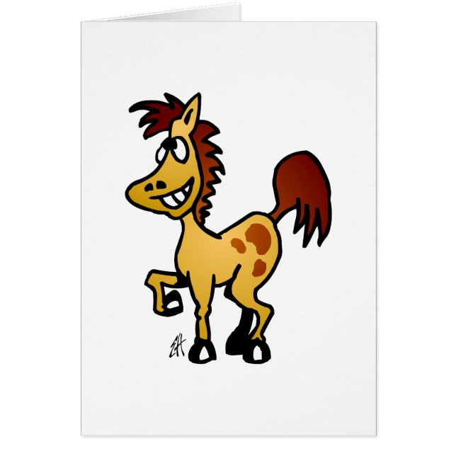 Galen häst hälsningskort (Framsidan)