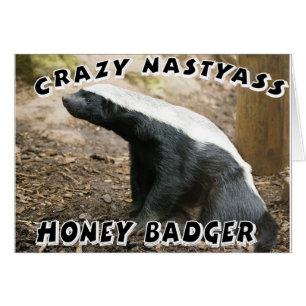 galen honey badger hälsningskort