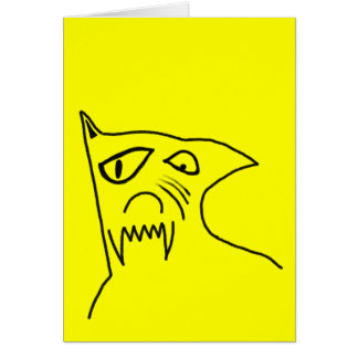 Galen hund hälsningskort