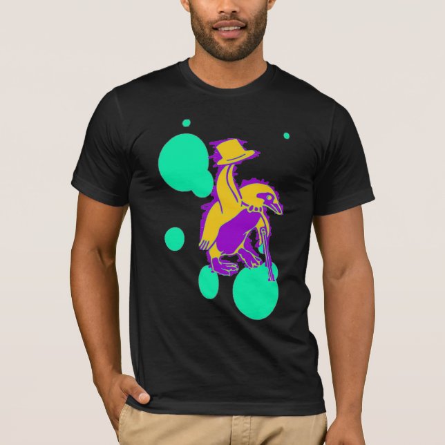 galen kall top hatpingvin t shirt (Framsida)