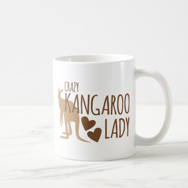 Galen kängurudam kaffemugg (Höger)