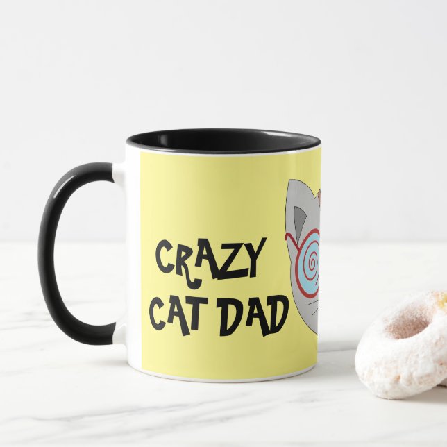 GALEN KATT PAPPA Kaffe Mugg (Med munk)