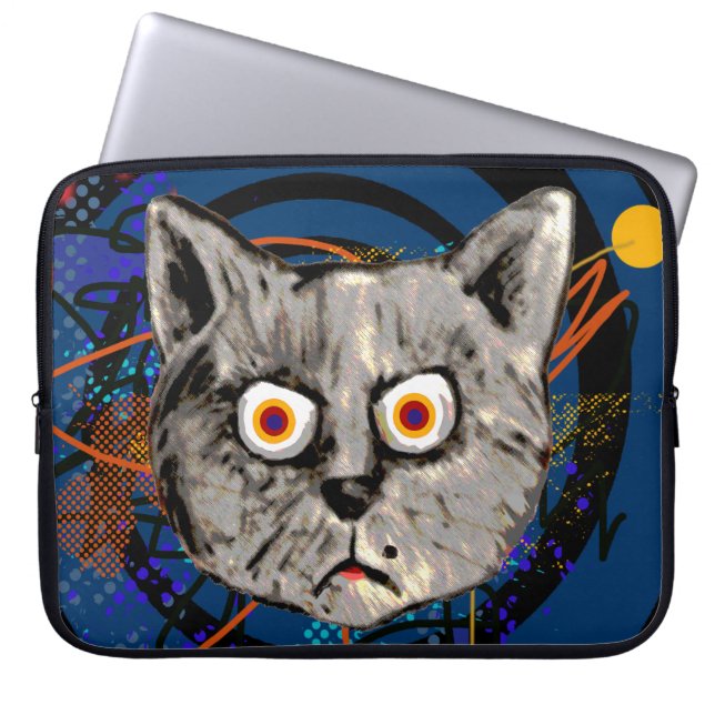 galen katt ~ underlig mej laptop sleeve (Framsidan)
