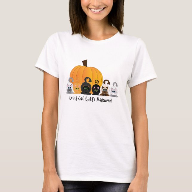 Galen kattdam Halloween Tee (Framsida)