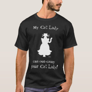 Galen kattdjur för visning för kattdamSilhouette T-shirt