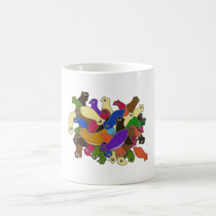 Galen kor synad Planarianmaskdesign 2 Kaffemugg