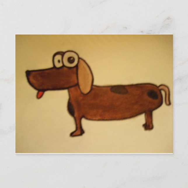 galen öga hund vykort (Framsida)