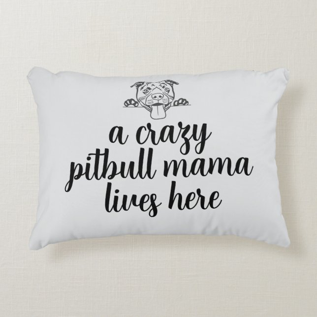 galen pitbull-mamma -Accentkudde Prydnadskudde (Framsidan)