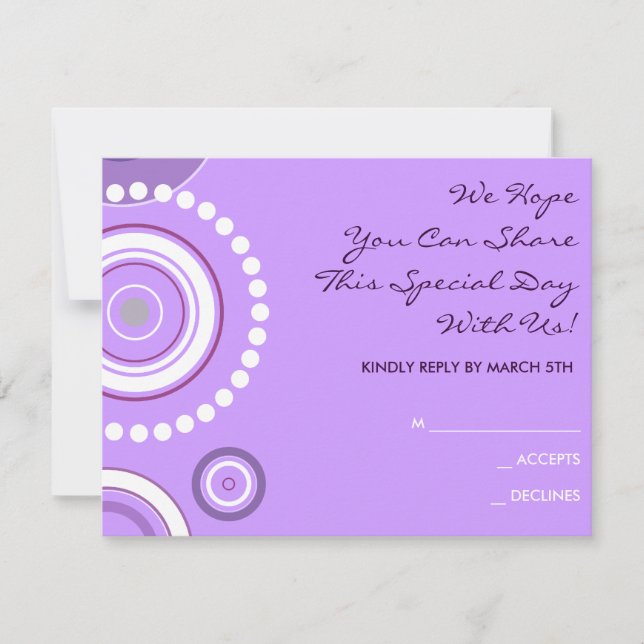 GALEN PRICKIG SVARTVIT BRöllopssvarskort OSA Kort (Framsida)