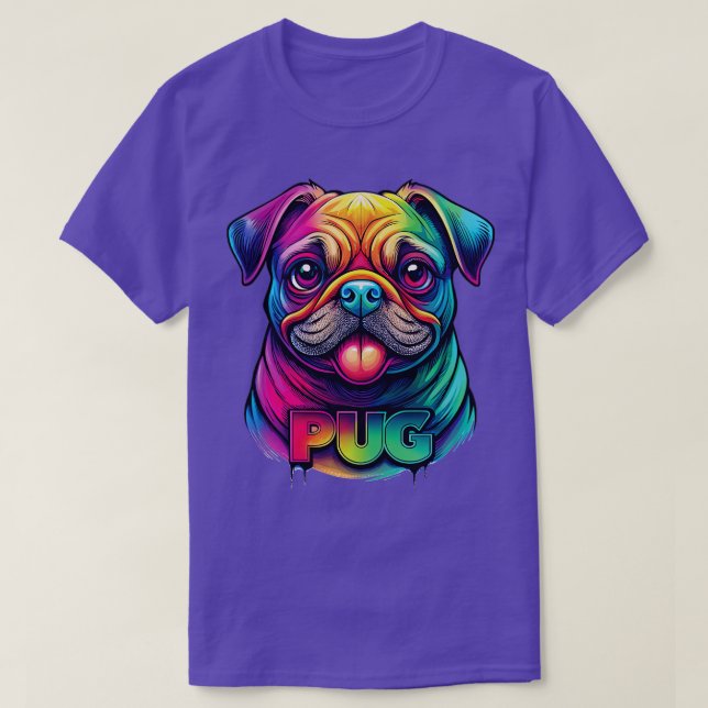 galen pug dam hund Cute T Shirt (Design framsida)