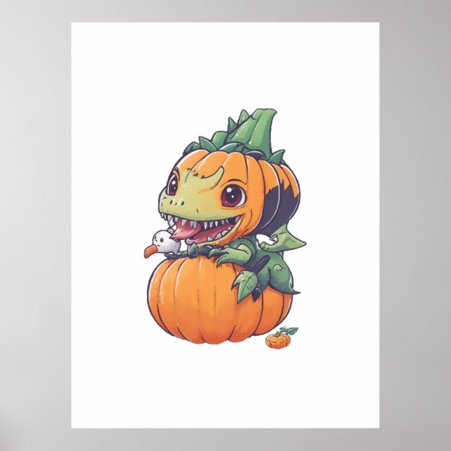 galen pumpa som försöker äta spöklik  poster (Framsidan)