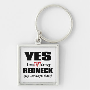 Galen Redneck Fyrkantig Silverfärgad Nyckelring