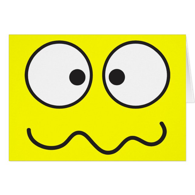 Galen sinnessjuk synad ansiktekor hälsningskort (Framsidan Horizontal)