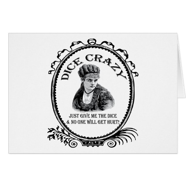 Galen tärning hälsningskort (Framsidan Horizontal)