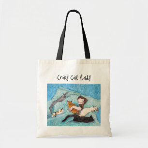 Galen tote bags för katter för kattdamdrottning tygkasse