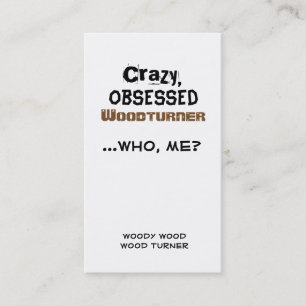 Galen Wood turner för roliga Woodturning Visitkort