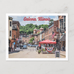 Galena, Bild från Illinois på gatan i staden Vykort