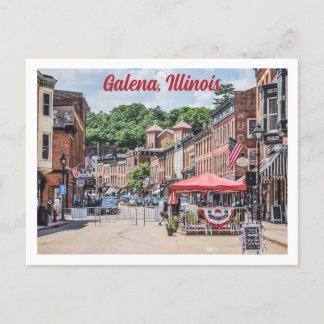 Galena, Bild från Illinois på gatan i staden Vykort