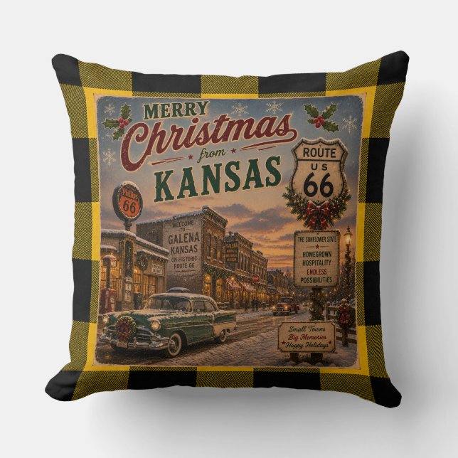 Galena Holiday Road Trip-Accent Kudde (Framsida)