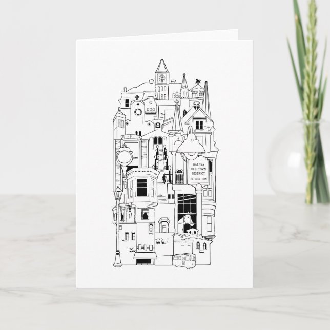 Galena illinois collage helgkort (Framsida)