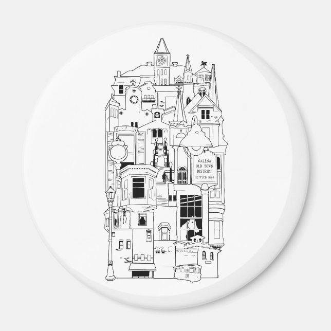 Galena illinois collage magnet (Framsidan)
