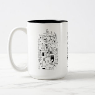 Galena illinois collage Två-Tonad mugg