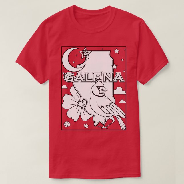 galena illinois-tillståndsdist TShirt T Shirt (Design framsida)
