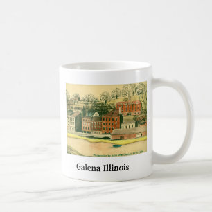 Galena Illinois, vattenfärg Kaffemugg