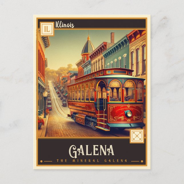Galena, Illinois | VINTAGE Vykort (Framsida)