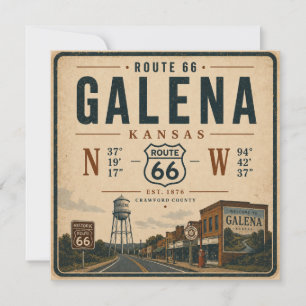 Galena Kansas Route 66 Hälsningar Kort