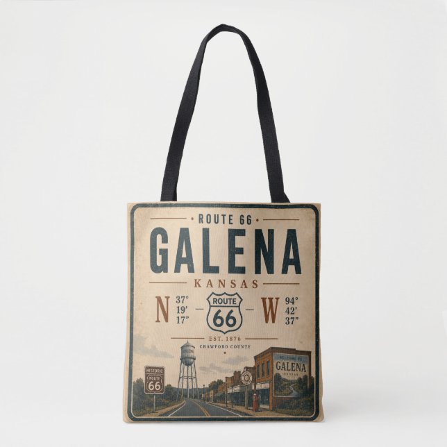 Galena Route 66 Resor Essentials Tygkasse (Framsida)