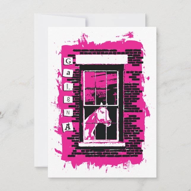 galenfönsterhäst inbjudningar (Framsida)