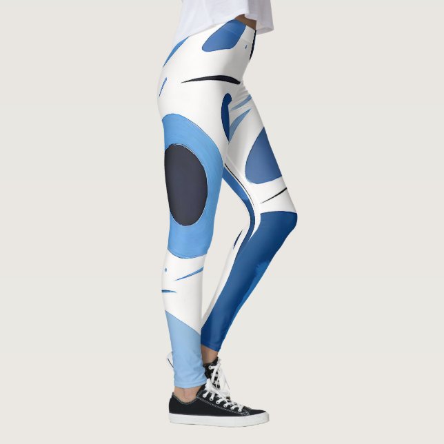 Galenhet Abstrakt för cirkulär spegling Leggings (Höger)