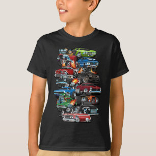 Galenhet bil! Muskelbilar, klassiska bilar och Hot T Shirt