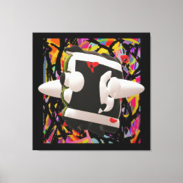 Galenhet konsaikmosaik djupt färg svart ram poster canvastryck