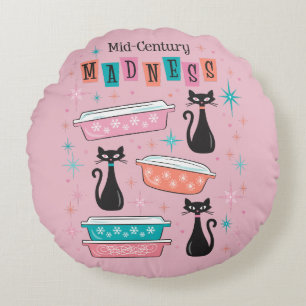 Galenhet Rosa Pyrex Pillow för katter i mitten av  Rund Kudde