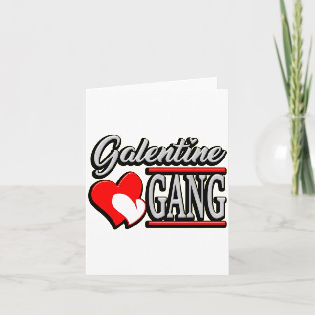 Galentine Gang Funny Valentines Day With The Gir  Kort (Framsida)
