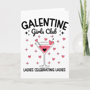 Galentine Girls Club Damer som firar damer Val Kort