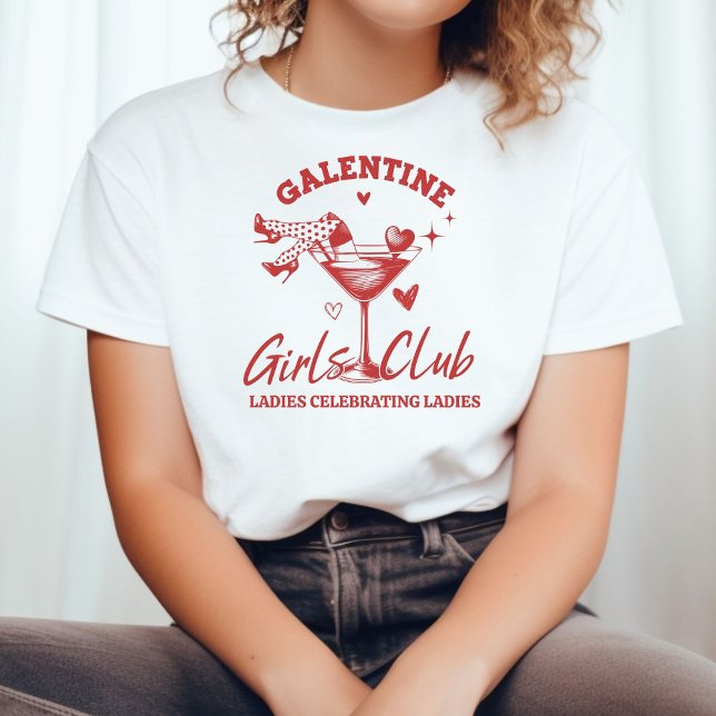 Galentine Girls Klubb Valentine Girls Night Party T Shirt (Skapare uppladdad)
