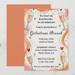 Galentine Mimosa Drink Brunch Fest Inbjudan
