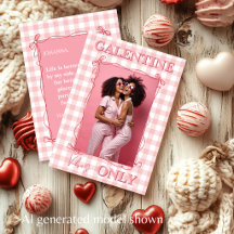 Galentine’s Day Bästa vän Pink Gingham Foto