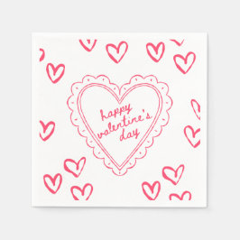 Galentine’s Day Valentin Flickig Inbjudan Pappersservett