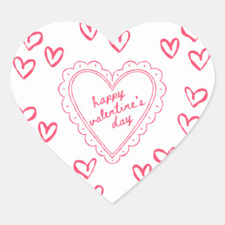 Galentine’s Day Valentine Girly Invitation Hjärtformat Klistermärke