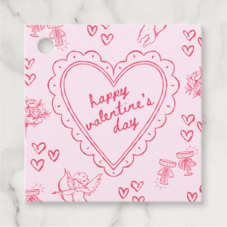 Galentine’s Day Valentine Girly Pink Gåvor Etiketter