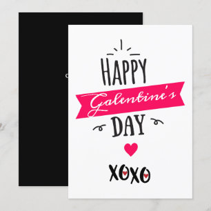 Galentine X ❤ X ❤ Lycklig Galentins dag ❤ Rosa Julkort