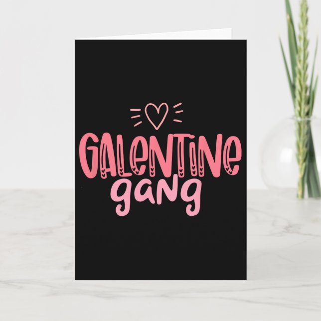 Galentinegänget Glad Valentinekläder  Kort (Framsida)