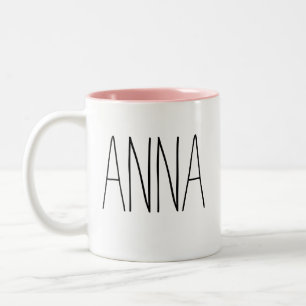 Galentinens dag Personlig Namn Två-Tonad Mugg