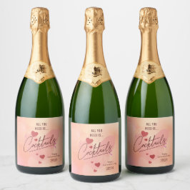 Galentinens dagsetikett Personlig Vin Flaska